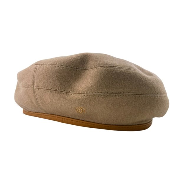 HERMES Hermes Beret Brown Unisex - Picture 1 of 11